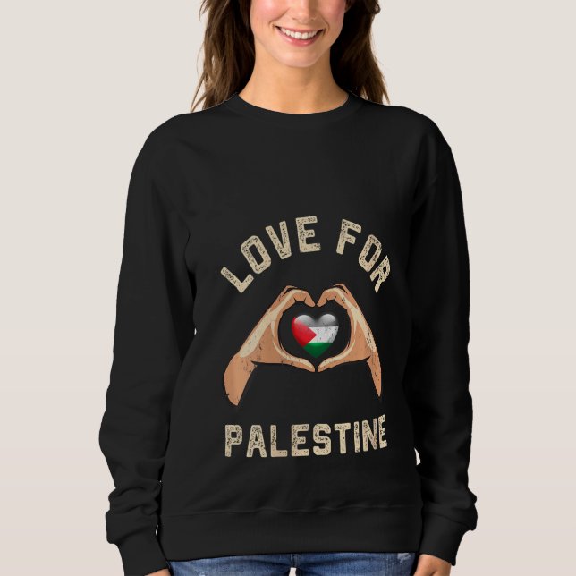 Sweatshirt Femmes Libérez la Palestine Gaza Drapeau arabe Lib (Devant)