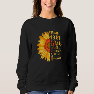 Sweatshirt Femmes Mai Filles 1961 61e anniversaire 61 ans