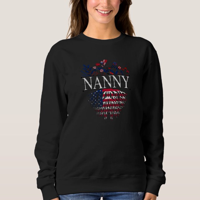 Sweatshirt Femmes Mes Favoris Appelent Moi Fleur sauvage Nann (Devant)
