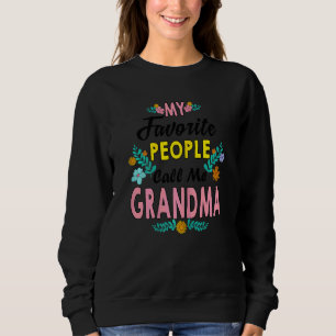 Sweatshirt Femmes Mes Gens Favoris M'Appelent Fleur Grand-Mèr