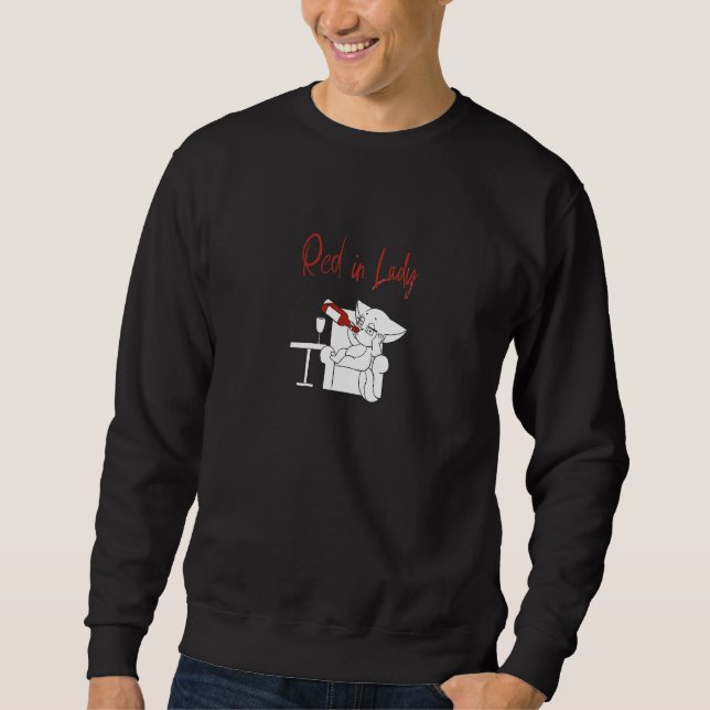 Sweatshirt Femmes Mignon Rouge Dans Dame Petit Écureuil   (Devant)