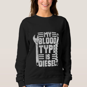 Sweatshirt Femmes Mon Groupe Sanguin Est Diesel Drôle Diesel