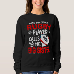 Sweatshirt Femmes Mon Joueur De Rugby Préféré M'Appelle Grand