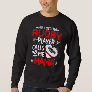 Sweatshirt Femmes Mon Joueur De Rugby Préféré M'Appelle Maman