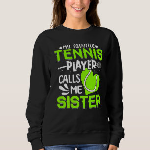 Sweatshirt Femmes Mon Joueur De Tennis Préféré M'Appelle Soeu