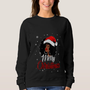 Sweatshirt Femmes Noir Africain Américain Père Noël Vêtements