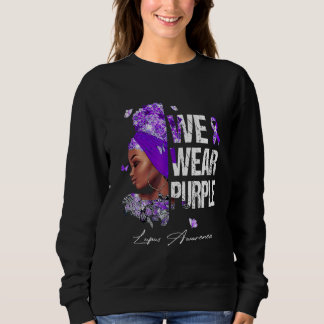 Sweatshirt Femmes noires Nous Portons Violet Lupus Sensibilis