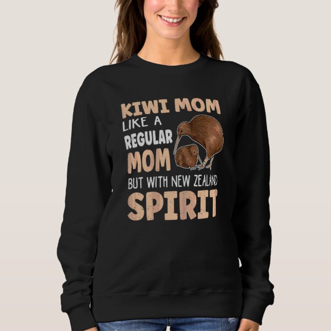 Sweatshirt Femmes Nouvelle-Zélande Kiwi Citation D'Oiseau Pou (Devant)