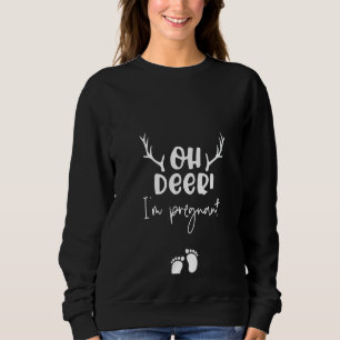 Sweatshirt FEMMES Oh Deer Je suis Enceinte Noël Grossesse An