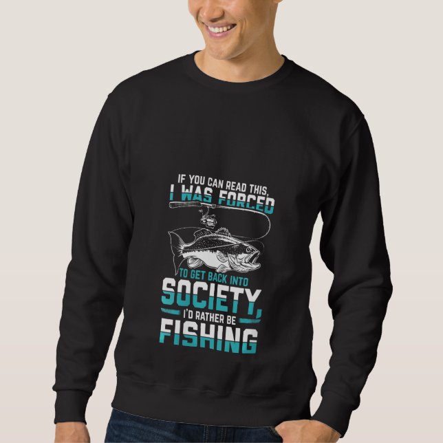 Sweatshirt Femmes Pêche Hommes Garçons Drôle Pêche Poisson (Devant)