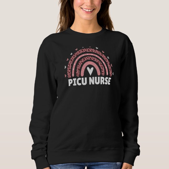Sweatshirt Femmes Picu Infirmière Leopard Arc-en-ciel Intens (Devant)