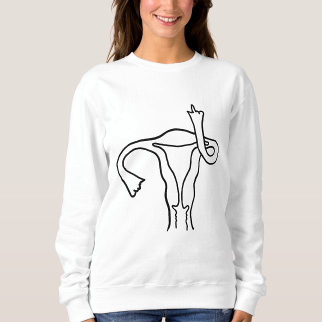 Sweatshirt Femmes Pro Choix Droits de reproduction Uterus Mid (Devant)