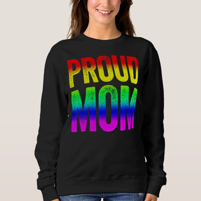 Sweatshirt Femmes Queer Fier Maman Lesbienne Lgbtq Pride Mois (Devant)