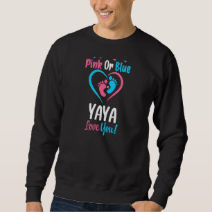 Sweatshirt Femmes Rose Ou Bleu Yaya Vous Aime Grand-Mère Genr