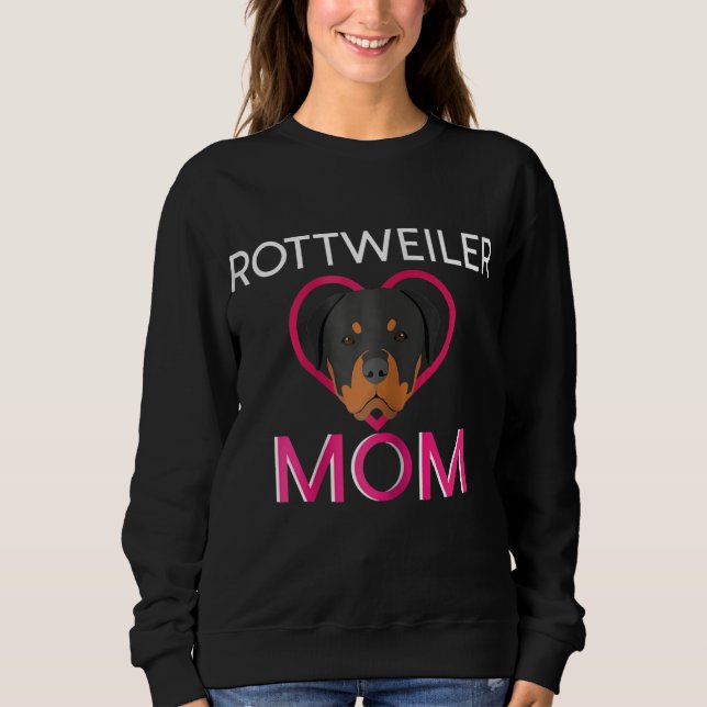 Sweatshirt Femmes Rottweiler Maman (Devant)