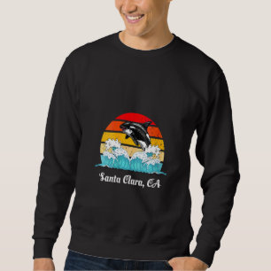 Sweatshirt Femmes Santa Clara CA Orca Kill délavé vintage