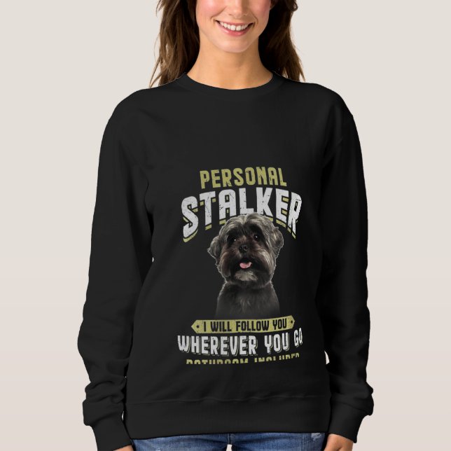 Sweatshirt Femmes Shih Tzu Personal Stalker Je Vous Suis (Devant)