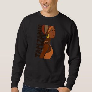Sweatshirt Femmes Tanzanie Souvenir tanzanien Africain Noir H
