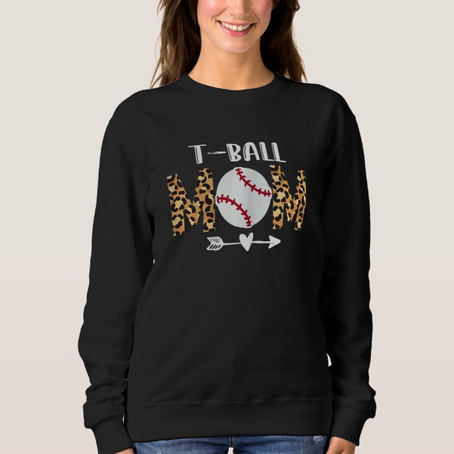 Sweatshirt Femmes Teeball Maman Tball Maman Leopard Pour Femm (Devant)