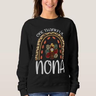 Sweatshirt Femmes Un Remercié Nona Dinde Léopard Arc-en-ciel