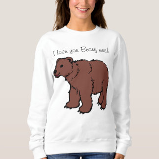 Sweatshirt femmes valentines pull - Je t'aime Beary beaucoup