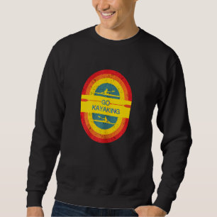 Sweatshirt Femmes Vintage Rétro Aller Kayaking Amour À Kayak 
