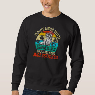 Sweatshirt Femmes Vintage Rex Dinosaures Grannysaurus Famille