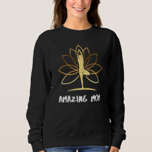Sweatshirt Femmes Yoga Maman Fête des mères Lotus 2