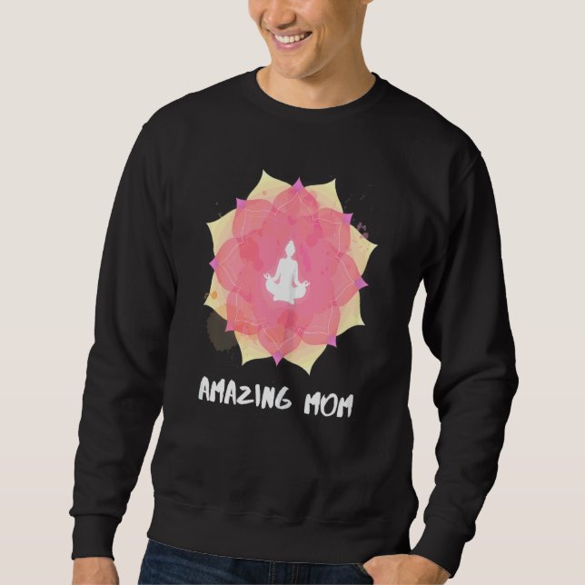 Sweatshirt Femmes Yoga Maman Fête des mères Mandala 3 (Devant)
