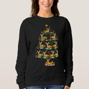 Sweatshirt Fennec Fox Xmas Lights Fennec Fox sapin de Noël