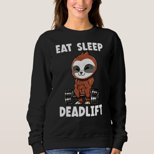 Sweatshirt Fente Deadlifts Vêtements Entraînement Poids Corps (Devant)