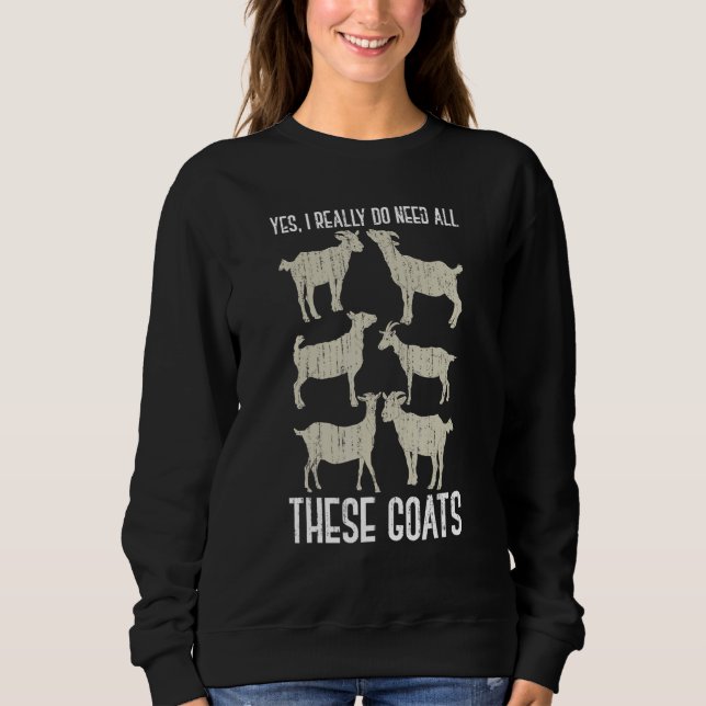 Sweatshirt Ferme de chèvres Animaux Fermier Chèvre (Devant)