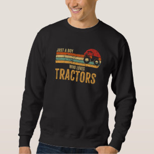 Sweatshirt Ferme Rétro Amoureux De La Ferme Juste Un Garçon Q
