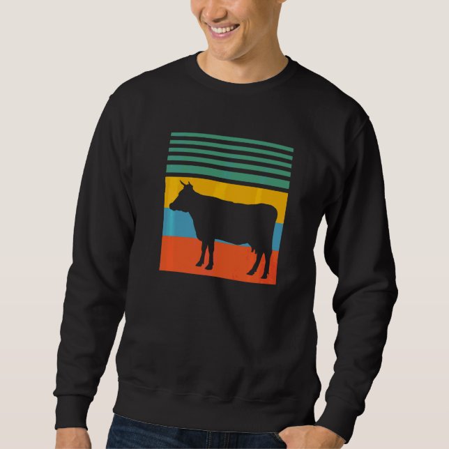 Sweatshirt Ferme Vaches Rétro (Devant)