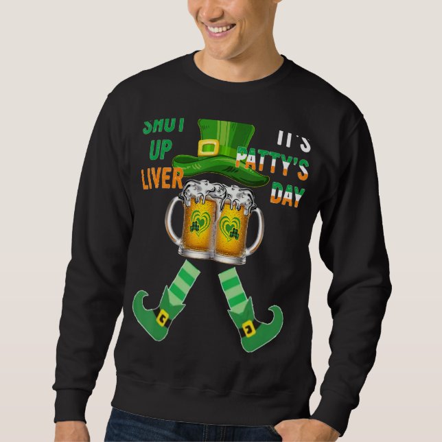Sweatshirt Fermer Jour de la St Patrick au foie mignon bière  (Devant)