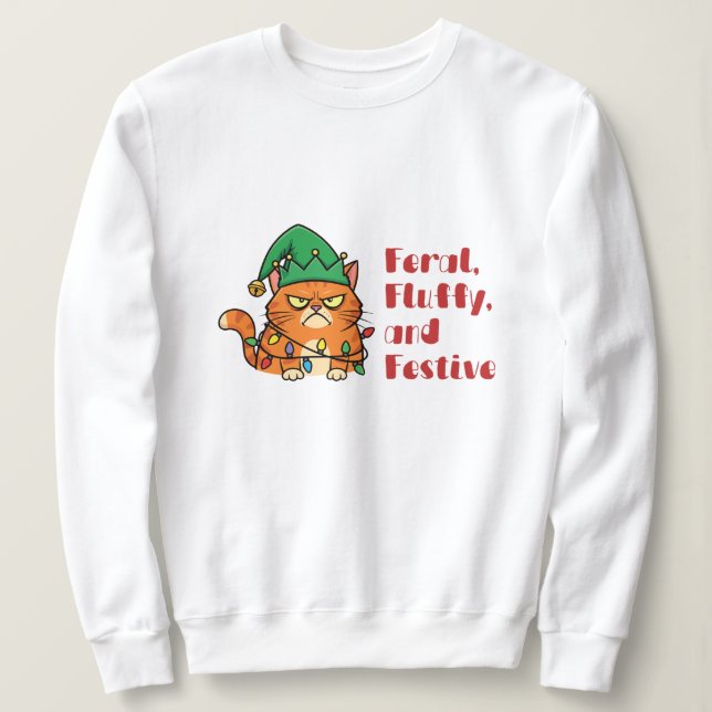 Sweatshirt Féroce, Fourrure, et Festif (Design devant)