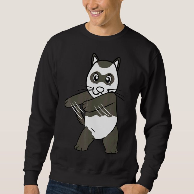 Sweatshirt Ferret Floss Danse Flossing Animaux (Devant)