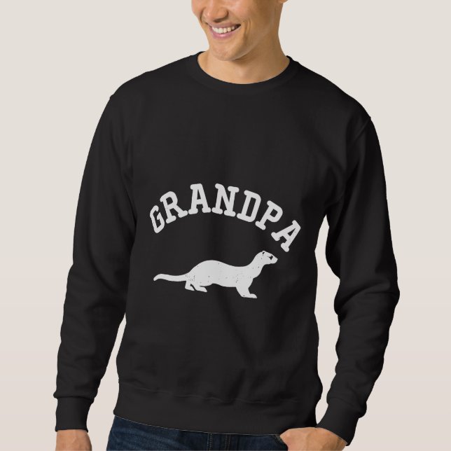 Sweatshirt Ferret Grand-Père Pour Grand-Père (Devant)