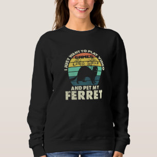 Sweatshirt Ferrets Jeux Vidéo Retro Gamepad Console Jeu