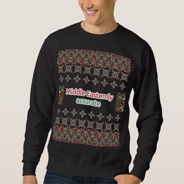 Sweatshirt Festif Moyen-Orient exacte Noël laid (Devant)