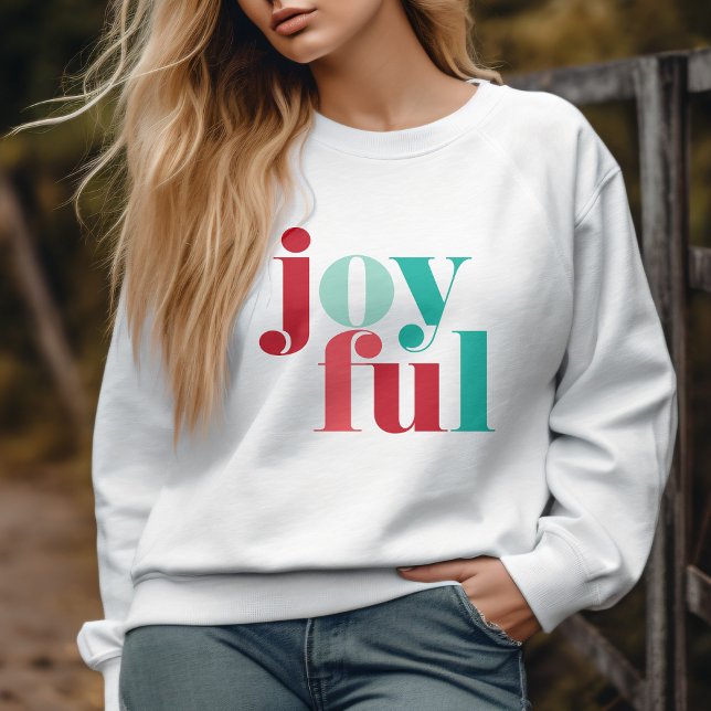 Sweatshirt Festif Rouge et Vert "Joyeux" Noël (Créateur téléchargé)