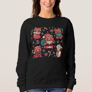 Sweatshirt Festive Red Pandas