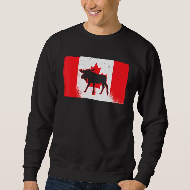 Sweatshirt Fête canadienne de l'orignal du Canada Fière de la (Devant)