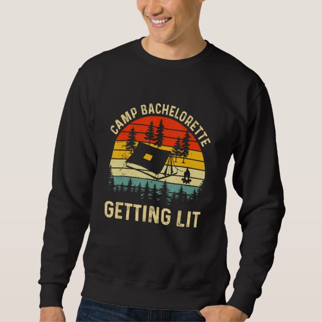 Sweatshirt Fête de camping enterrement de vie de jeune fille  (Devant)