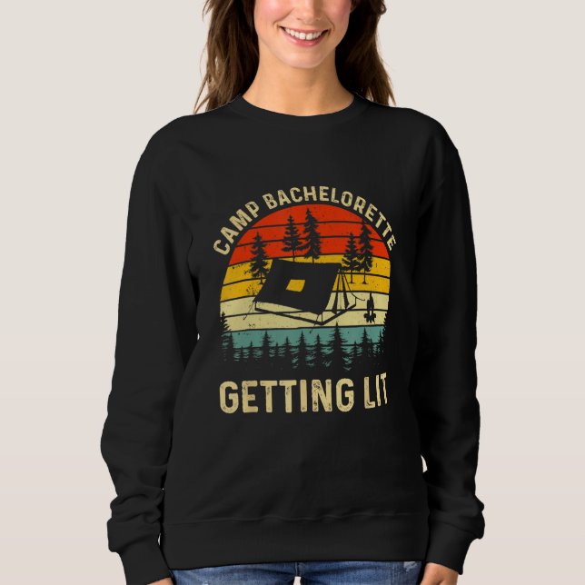 Sweatshirt Fête de camping enterrement de vie de jeune fille  (Devant)
