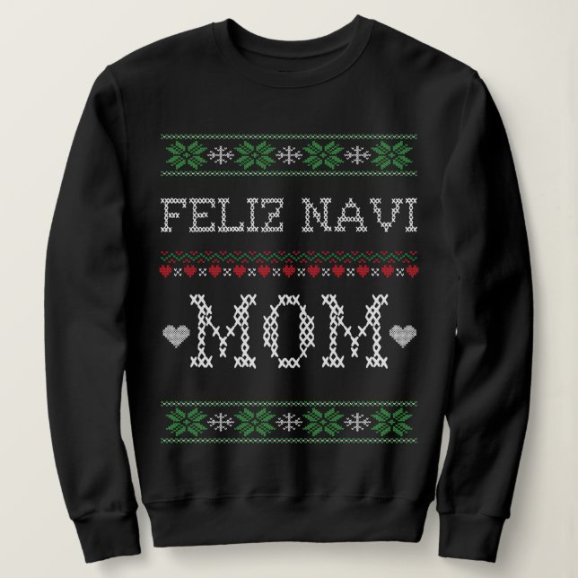 SWEATSHIRT FÊTE DE FÊTE NAVI MOM (Design devant)