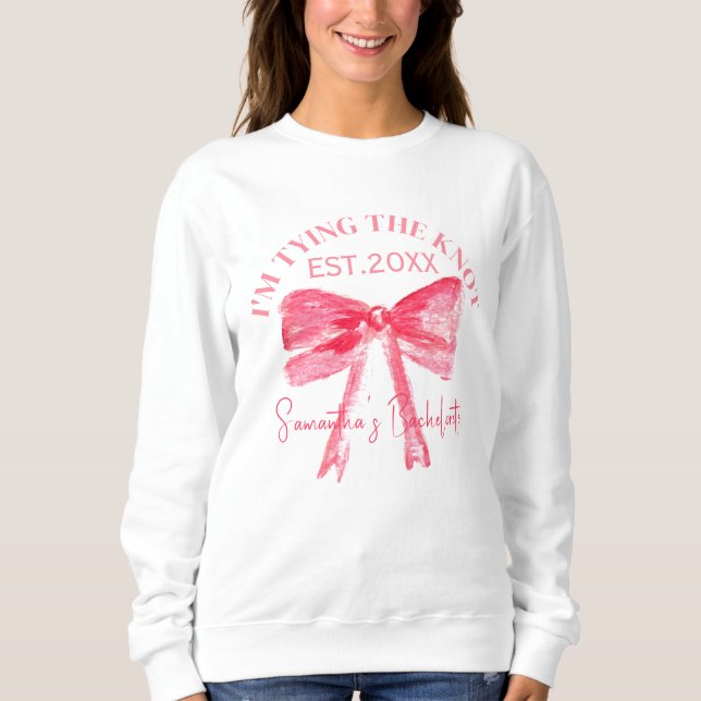 Sweatshirt Fête de Fiançailles Coquette Rose  (Devant)