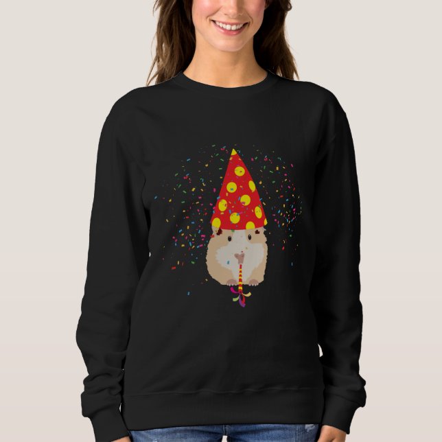 Sweatshirt Fête de hamster - Animaux ayant une fête (Devant)