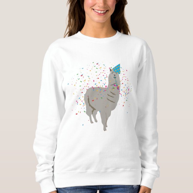 Sweatshirt Fête de la lama - Animaux ayant une fête (Devant)