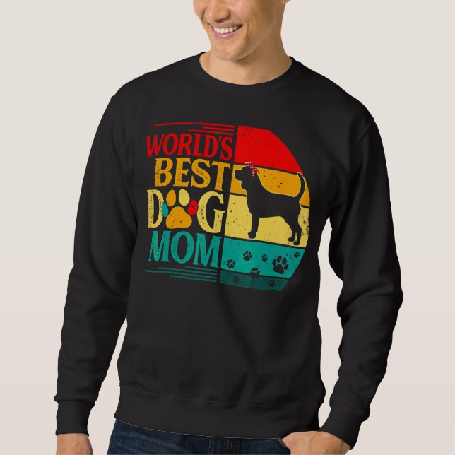 Sweatshirt Fête de la mère du meilleur chien Beagle du monde  (Devant)